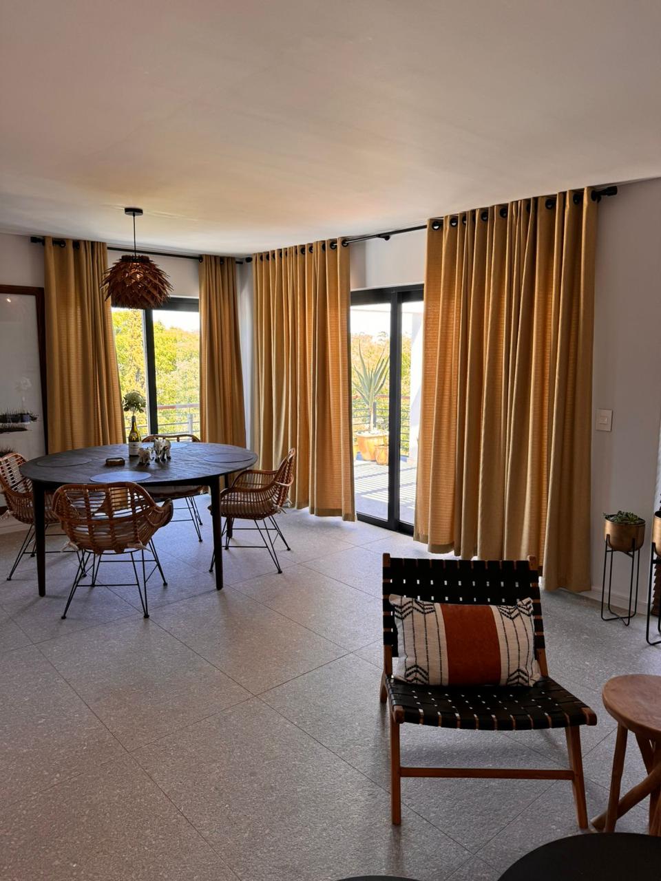Custom curtains dining room