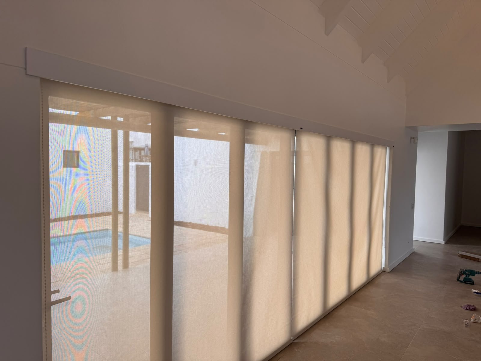 Curtains installation